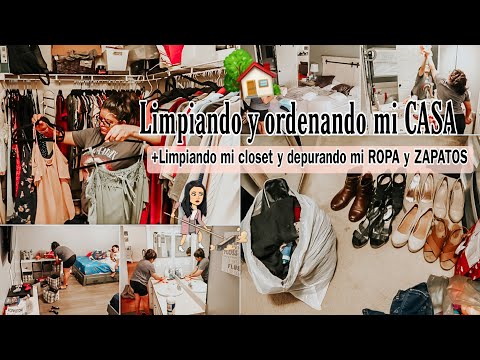 ✨️Limpiando mi CLOSET y Depurando mi ROPA Y ZAPATOS  👕👖👚👠👢👡 +Limpiando y ordenando mi casita 🧹🏡
