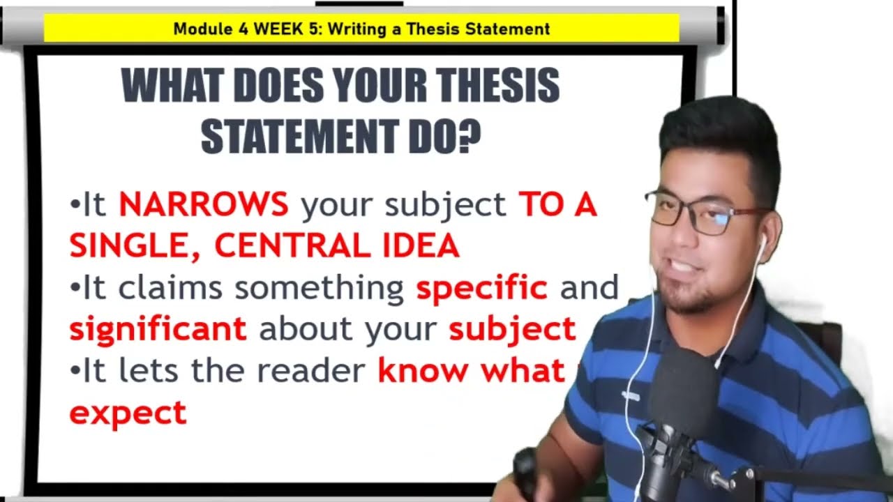 EAPP Lesson 5: Writing A Thesis Statement