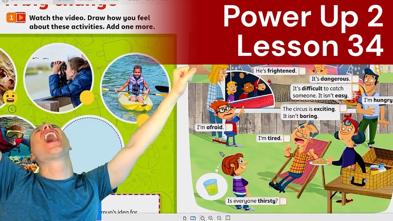Learn Feelings & Outdoor Activities in English | Power Up 2 Unit 9 Lesson 1 with Teacher AJ