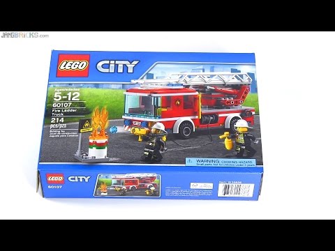 Vidéo LEGO City 60107 : Le camion de pompiers avec échelle