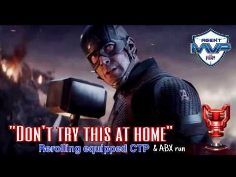 This is not a good idea. Rerolling equipped CTP & ABX rerun