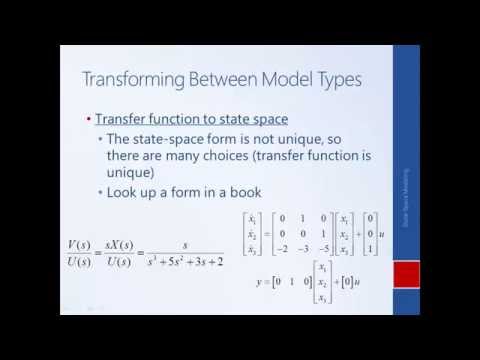 System Dynamics and Control: Module 27c - Transforming to and from State-Space Form