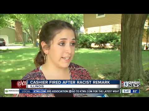 Cashier fired after racist remark