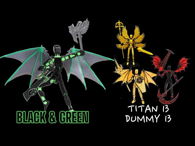 Vídeo relacionado con PKKP T13 Action Figure, T13 Action Figures Ya Montado, Impresión 3D de Figuras Móviles con Múltiples Articulaciones, Figura de Acción Robot, Regalos Decoraciones de Escritorio (Dorado y Negro)