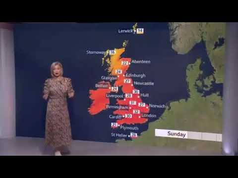 Video of two BBC weather forecasts 19 years apart