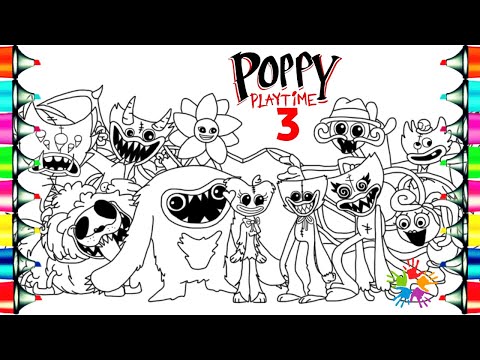 Poppy Playtime Chapter 3 Vs Wooly Bully Coloring Pages / How to Color ALL Monsters / NCS Music