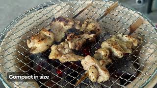Ceramic ISE Konro Grill Black (Round) - BBQ Demo
