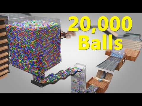 20,000 Colorful Balls Marble Run Loop animation V20