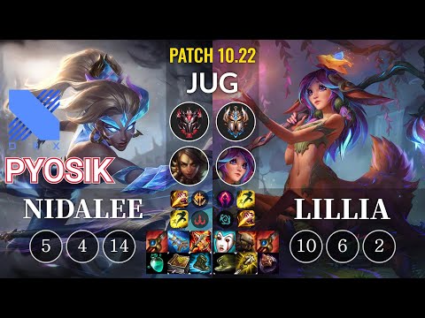 DRX Pyosik Nidalee vs Lillia Jungle - KR Patch 10.22