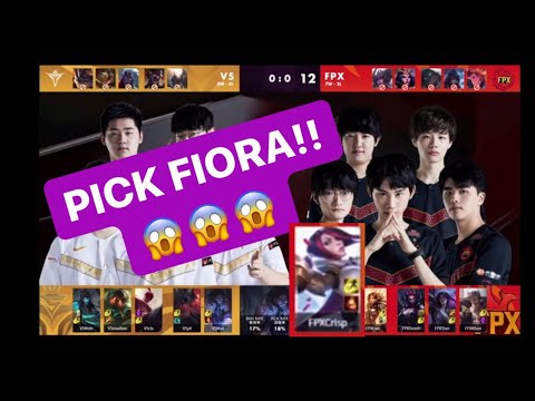 KHAN PICKEA FIORA!! | FPX vs V5  | G1- W5 LoL Highlights 2020 LPL