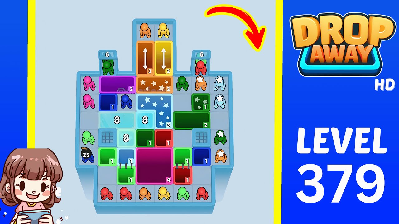 Drop Away Level 379 Walkthrough Solution