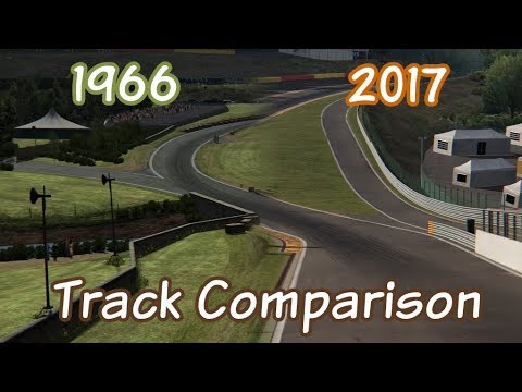 Assetto Corsa - Spa 1966 and 2017 Track Comparison