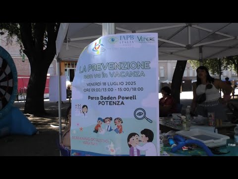 Potenza. Eye screening with "Prevention doesn't take a vacation."