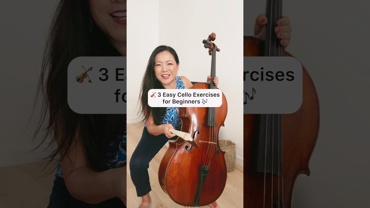 🎻 3 Easy Cello Exercises for Beginners 🎶 #cellotutorial  #learncello