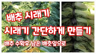 배추 시래기 간단하게 만들어 보기 엮는 방법