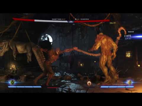 Injustice 2 Swamp Thing VS Scarecrow Single Fight Gameplay