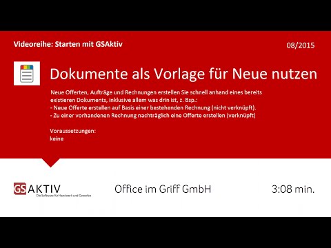 GSAktiv - Dokumente als Vorlage für Neue nutzen