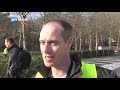 Het Gele Hesjes-protest in Hilversum tegen 'mainstream media propaganda' NOS is rustig verlopen