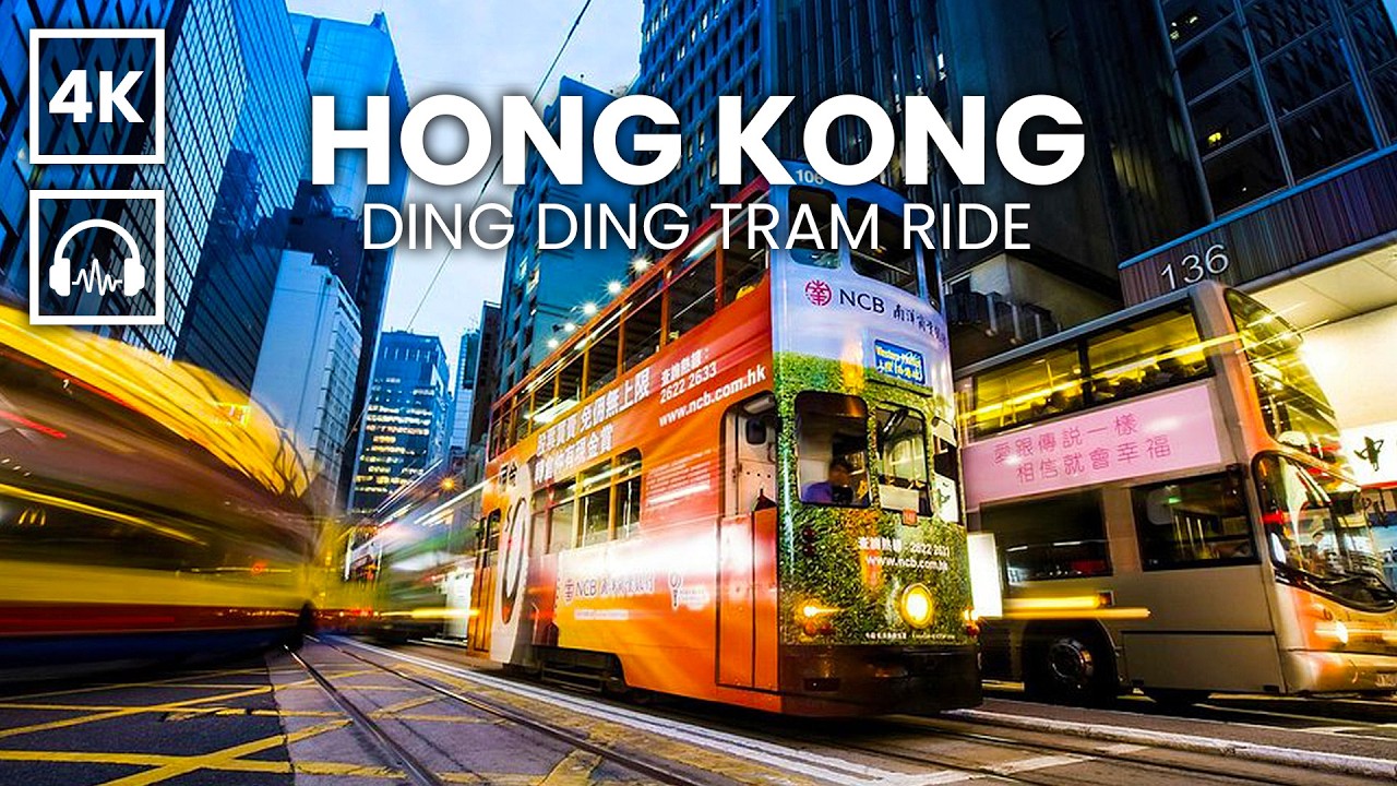 Ride the iconic “Ding Ding” tram across Hong Kong Island.