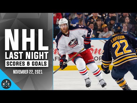NHL Last Night: All 42 Goals and Scores on November 22, 2021