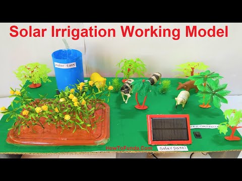 solar powered drip irrigation system working model for science project exhibition diy howtofunda
