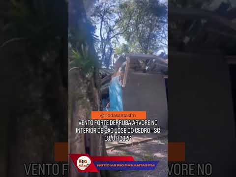 FORTES VENTOS DERRUBAM ÁGUA SOBRE CASA #noticias