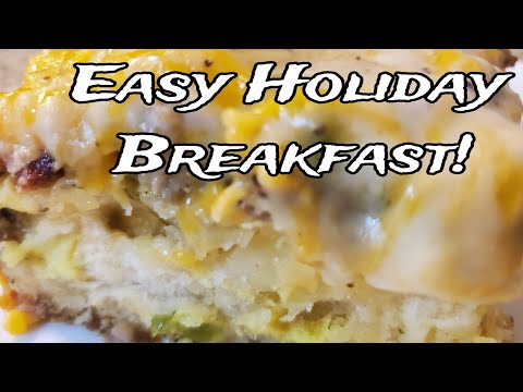 Christmas Morning Bubble Up Biscuit Breakfast Casserole 🌲Easy & Delicious
