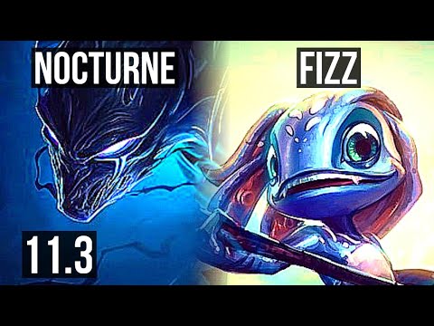 NOCTURNE vs FIZZ (MID) | 13/1/7, 2.0M mastery, 1100+ games, Legendary | KR Diamond | v11.3