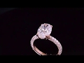 Natural 3 Row Micro Pave Diamond Engagement Ring 