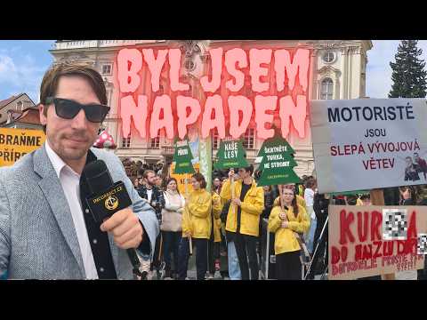 Demonstrace klimatické koalice na Hradčanech: hoaxy o Turkovi, střet zájmů a fyzická potyčka