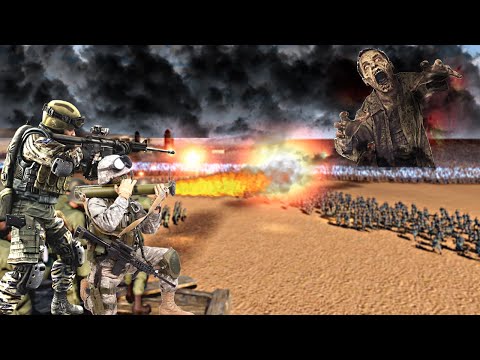 7,000,000 ZOMBIES ARE ATTACKING TO CAPTURE THE ROCKET LAUNCHER - Epic Battle Simulator 2 - UEBS 2