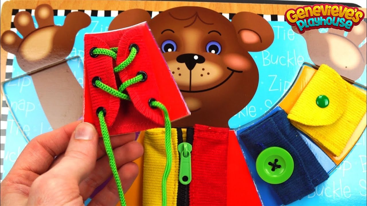 Teddy Bear Puzzle Teaches Kids Zippers, Buttons, and Belts!