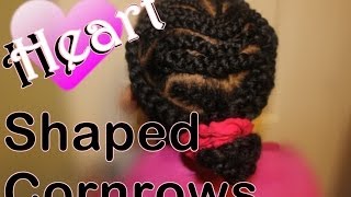 292 * Valentine's Day | Heart Shaped Cornrow Hairstyle | Natural Hair