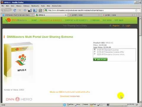DotNetNuke Tutorial - How to share users across multiple portals part1/2 - Video #195