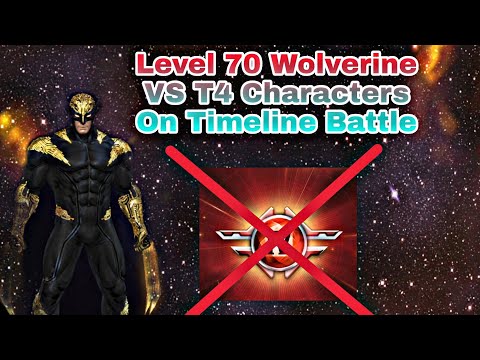 Level 70 Wolverine VS T4 Characters On Timeline Battle - Marvel Future Fight