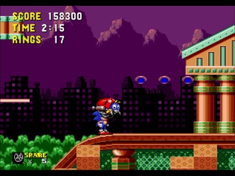 Motobug the Badnik in Sonic the Hedgehog - Complete Walkthrough, Long Play