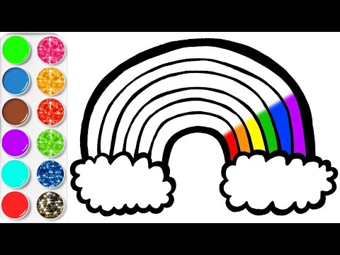 APPRENDRE À DESSINER ET COLORIER UN ARC-EN-CIEL vidéo éducative & Planète coloriage