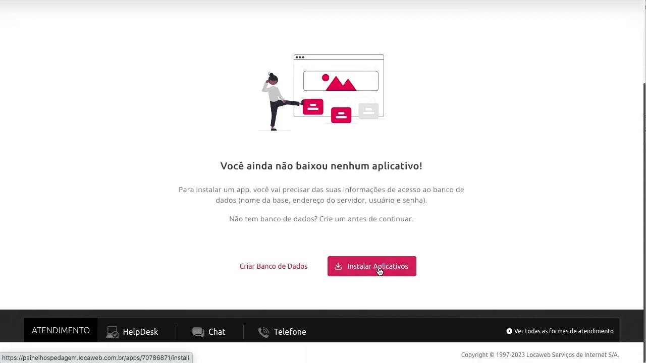 Instale seus aplicativos na Hospedagem Locaweb