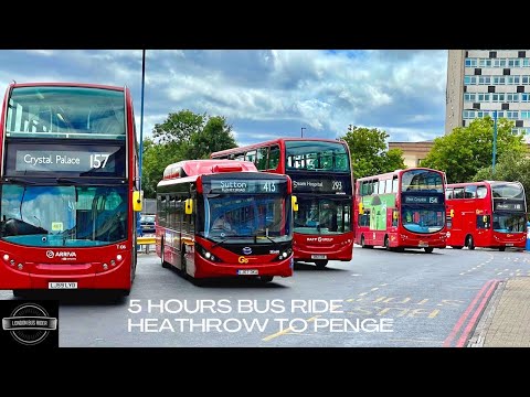 5 Hours West to East London 4K Bus Ride via Big Ben Join me