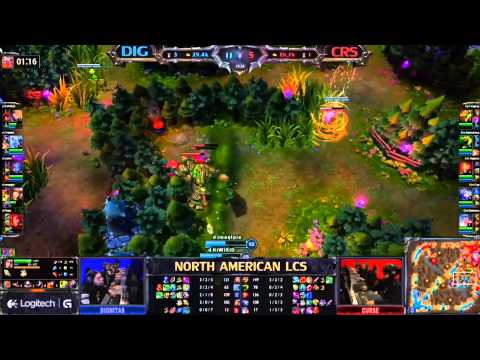 Team Dignitas vs Curse Gaming LCS Super week 10 NA 1080p HD NO Pauses :)
