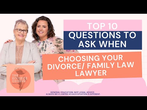Watch — Choosing your family lawyer, the top questions to ask — Australian Family Lawyers