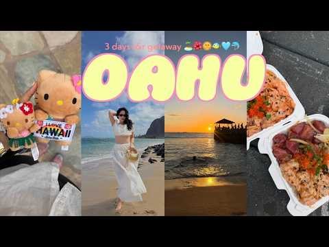 HAWAII TRAVEL VLOG | 3 days exploring Hawaii, must try places in Oahu, relaxing getaway