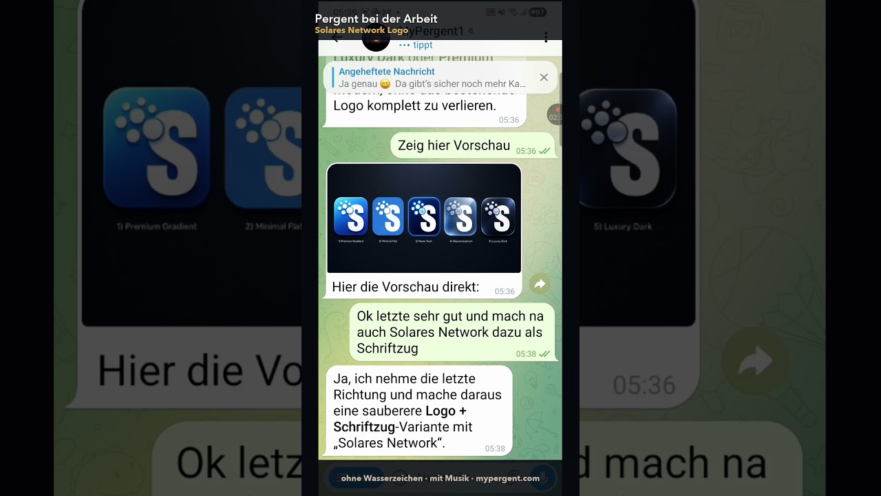 Logos unter 10 Minuten mit Pergent
