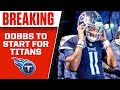 Titans To Start QB Joshua Dobbs On Thursday Night Football Against Cowboys I CBS Sports HQ
