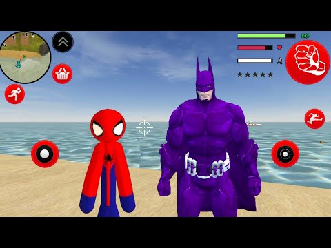 Amazing Spider-StickMan Rope Hero Vs Power Spider Rope Hero 2 - Android Gameplay