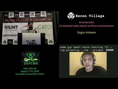 DEF CON 33 Recon Village - enumeraite: AI Assisted Web Attack Surface Enumeration - Özgün Kültekin