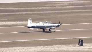 preview picture of video 'T-6 aircraft landing at Laughlin Air Force Base'