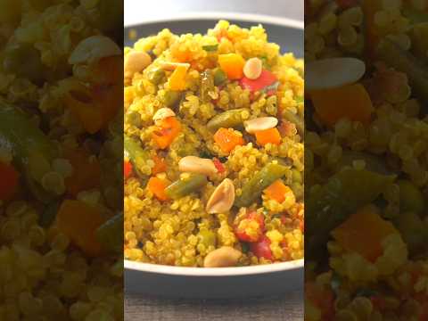 Recette Quinoa aux légumes rôtis et pois chiches épicés