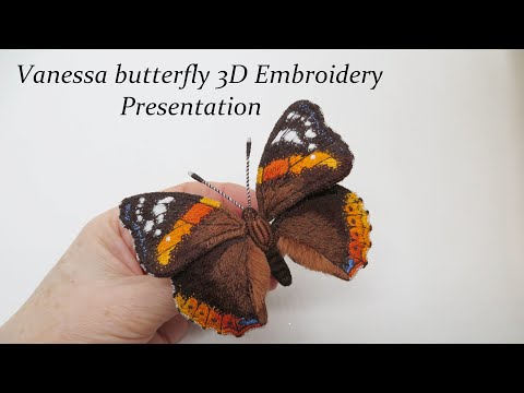 Vanessa butterfly 3D Embroidery Presentation