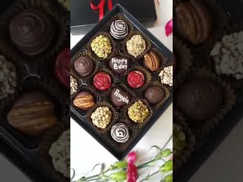 Artisan Vegan Chocolate Gifts. Vegan Birthday chocolate gift box. Free worldwide shipping